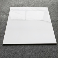 Carreaux de Sol en Porcelaine Brillant Effet Marbre 60x60 80x80, Grès Cérame Poli Émaillé Blanc