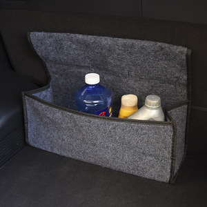 Bolsa de Almacenamiento para Auto, Organizador de Maletero Plegable de Fieltro, Gris, Organizadores Portátiles para Auto - Product Image 3