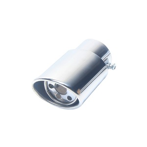 Punta de escape universal para coche, cubierta decorativa de silenciador de acero inoxidable, ajuste recto y curvo - Product Image 5