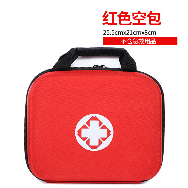 Large red double-handled tote bag [empty bag]