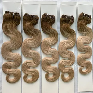 Herrera Ombre Hair Extensiones Cabello Humano Natural Body Wave Bundle Brazilian Double Drawn Machine Weft Human Hair Extensions