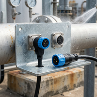 Connecteur rond étanche IP67 haute tension M23 UL94-V0 à 6, 8 ou 15 broches avec verrouillage par pression pour moniteur d'automatisation industrielle de haute qualité