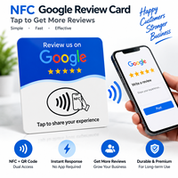 Autocollants de table en acrylique RFID NFC 13,56 MHz Ntag213 215 216 NFC, Carte Google Review, Code QR, Support tactile mobile pour réseaux sociaux