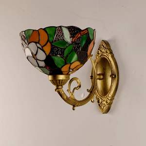 Lampe murale créative de style européen en forme de feuille, éclairage décoratif coloré pour bars, couloirs, chambres à coucher, chevet - Product Image 4