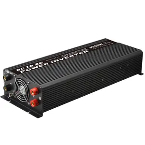 한퐁 4000W 12V DC ~ 110V 220V 자동차 인버터 3AC 콘센트 2.1A 듀얼 USB 포트 가족 RV 오프 그리드 태양광 시스템