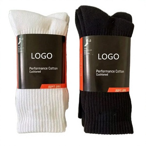 Three Pairs of Customized NK Logo Brand Crew Sports Knitted Ankle <b>Socks</b> <b>Thick</b> Sole Cuff Detail Men's Youth Basketball <b>Socks</b> - Product Image 2