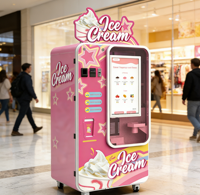 Máquina de Helados Automática de Fácil Operación con Compresor, Pantalla Táctil, Compatible con SDK y ADA
