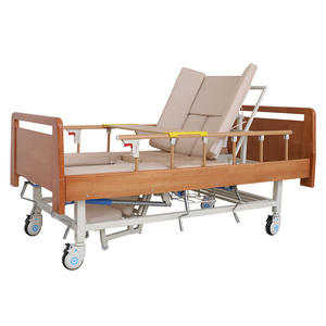 Lit médicalisé en bois Baoxin à manivelle simple pour personnes âgées paralysées, usage à domicile et réadaptation - Product Image 1