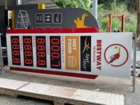 Panneau publicitaire de station-service Totem pylône Signalisation de carburant diesel Huile Essence Essence Panneau d'affichage de prix de l'essence à LED