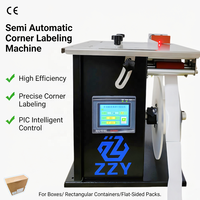 Machine d'étiquetage semi-automatique industrielle pour bouteilles carrées, haute performance, avec scellage d'angle inviolable, fiable et durable