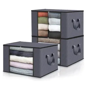 Clothing Storage Bag Collapsible Non-woven Wardrobe Bags Sweater Pants Storage Boxes Wholesale