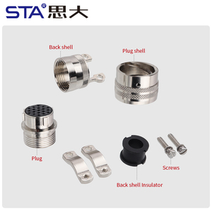 Conector de Cable de Enchufe de Aleación de Aluminio con Recubrimiento de Níquel de 14 Pines y 19 Contactos, Resistente al Agua, Especificación MIL <span class=keywords><strong>DTL</strong></span> 26482 - Product Image 6