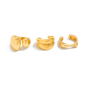 Anillos Abiertos Geométricos Brillantes de Moda <span class=keywords><strong>para</strong></span> Mujer, Estilo Ins Europeo-Americano, con Textura de Aleación y Diseño de Gota de Agua - Product Image 5
