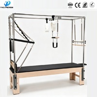 Table de Pilates Trapeze (Cadillac) de qualité supérieure, structure en bois d'érable avec trapèze en acier inoxydable, structure classique, table de trapèze complète