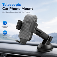 Support de téléphone universel carré pour voiture, fixation par ventouse sur tableau de bord, rotation stable à 360 degrés, grand clip, navigation GPS pour l'intérieur de la voiture