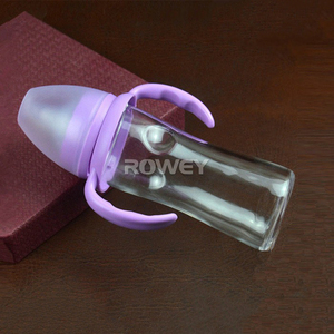 Commercio all'ingrosso OEM BPA libero naturale unico 8 once di vetro borosilicato alimentazione del bambino bottiglia di latte - Product Image 2