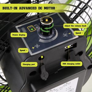 <span class=keywords><strong>พัดลม</strong></span>ตั้งพื้นพลังงานแสงอาทิตย์แบบไร้แปรงถ่านขนาด 12 <span class=keywords><strong>นิ้ว</strong></span> พร้อมใบพัดอลูมิเนียม 12 ระดับความเร็ว แผงโซลาร์เซลล์แบบโมโนคริสตัลไลน์ 18 วัตต์ แบตเตอรี่แบบชาร์จได้ 15000 มิลลิแอมป์ชั่วโมง <span class=keywords><strong>พัดลม</strong></span>พลังงานแสงอาทิตย์สีเขียว - Product Image 4