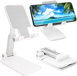 Support de téléphone pliable pour bureau, réglable en hauteur et en angle, adapté au bureau, au bureau à domicile, support pour tablette, compatible avec tous les iPhones - Product Image 2