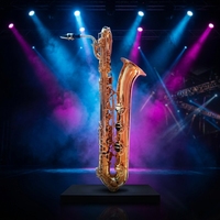 Wholesale OEM Factory Price High Grade Professional Gold Lacquer Brass Eb Baritone Saxophone Wind Instrument