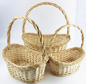 Cesta de Mimbre Multifuncional Hecha a Mano de Color Natural para Almacenamiento en la Cocina con Asa, Cesta para Frutas - Product Image 5