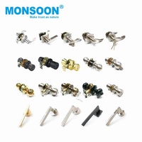 Ensemble de poignées de porte de chambre à coucher MONSOON S38 moderne, serrure de sécurité, levier dissimulé, serrure de porte en acier inoxydable