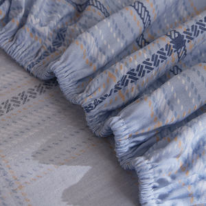 Fournisseur en gros personnalisé des années 40 couleur unie 100% coton protecteur de lit étudiant dortoir literie <span class=keywords><strong>drap</strong></span>-<span class=keywords><strong>housse</strong></span> pour toutes les saisons - Product Image 4