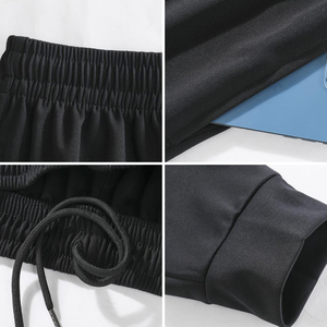 กางเกงลำลองมีเชือกผูกน้ำหนักเบาสไตล์เกาหลีกางเกงวอร์มผ้าไนลอนสำหรับผู้ชาย - Product Image 4