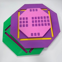 Tapis d'entraînement à Mahjong festonné en mousse EVA |   Plateau d'entraînement portable pour joueur unique, personnalisable en couleurs et en configuration, idéal pour les boutiques de cadeaux