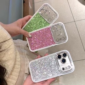 <span class=keywords><strong>Coque</strong></span> de téléphone avec bracelet diamanté pour appareil photo, compatible <span class=keywords><strong>iPhone</strong></span> 16 15 14 13 12 <span class=keywords><strong>11</strong></span> Pro Max, et films de protection <span class=keywords><strong>en</strong></span> <span class=keywords><strong>verre</strong></span> pour objectif. - Product Image 2