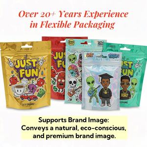 Custom Printed Smell Proof 3.5g Mylar <b>Bags</b> <b>Stand</b> up Pouch Child Resistant Ziplock for Edibles Gummies Biscuit - Product Image 3