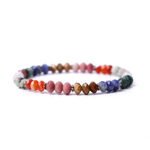 Pulsera de Piedras Naturales Facetadas – Joyería de Cuentas Multicorales de Cuarzo Rosa, Ojo de Tigre y Ágata - Product Image 5