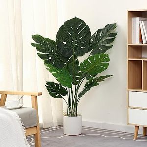 Plantas artificiales de 4 pies de alto para palmera de <span class=keywords><strong>queso</strong></span> suizo, plantas de suelo tropicales de imitación decorativas para interiores para el hogar, la Oficina, la boda y La Navidad - Product Image 1