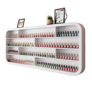 Meuble de présentation mural en forme <span class=keywords><strong>d</strong></span>'<span class=keywords><strong>arche</strong></span> pour salon de manucure personnalisé avec éclairage LED, mobilier de salon de manucure, étagère de présentation pour salon de manucure - Product Image 6
