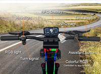 Scooter Eléctrico Todoterreno Profesional G14, Doble Tracción, Alto Rendimiento, para Adultos, Batería de 72V 40-100AH, Diseño de Largo Alcance