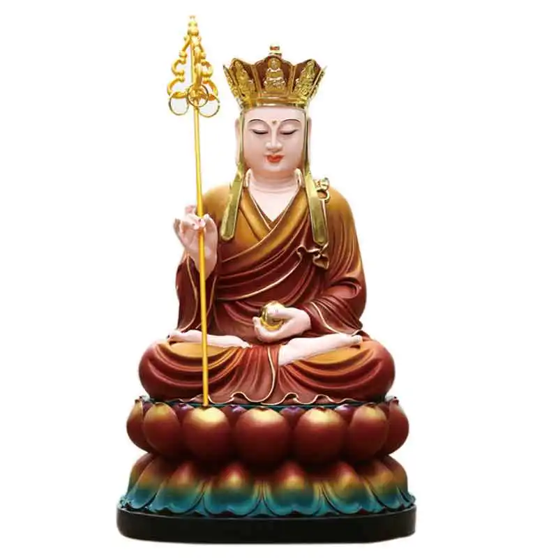 Usine en gros résine maison salon affichage chinois ornement de table Earth Store Bodhisattva statue