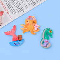 Breloques en résine faites à la main DIY motif animaux marins (tortue, hippocampe, baleine) pour accessoires de pince à cheveux