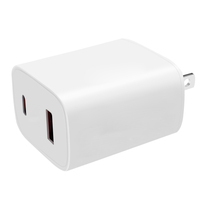 Pengisi Daya Cepat 65W PD GaN Standar AS USB C USB A Adaptor Daya Port Ganda untuk Samsung iPhone Laptop