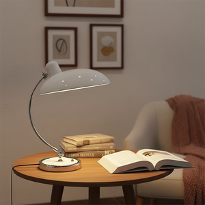 مصباح مكتب معدني قابل للتعديل بتصميم صناعي عتيق، إضاءة مكتبية بذراع متأرجح، مصباح قراءة كهربائي <span class=keywords><strong>LED</strong></span> يعمل بالتيار المتردد/المستمر للمكتب وغرفة النوم والدراسة - Product Image 3
