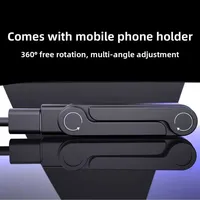 Kabel Pengisi Daya USB Tipe C 240W dengan Adaptor Putar 360 Derajat yang Dapat Dilepas, Penyangga Ponsel untuk Transfer Data iPhone 1.5M