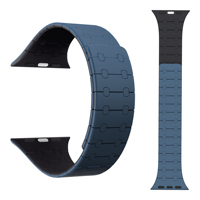 Correa de reloj magnética de silicona de dos colores RYB AP para Apple Watch 41mm 45mm 44mm 40mm 49mm 46mm pulsera