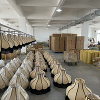 Lustre à franges personnalisé avec abat-jour en tissu imprimé botanique en forme de sablier E27 OEM ODM pour salle à manger privée, boutique, restaurant