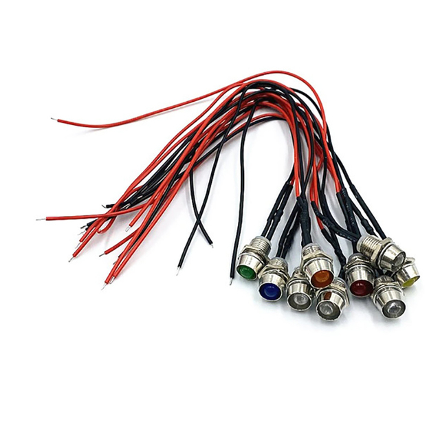 LED Indicator Light 3V 5V 6V 9V 12V 24V 36V 48V 110V 220V 5mm 8mm Panel Mount LEDs Bulb Emitting Diode Signal Lamp