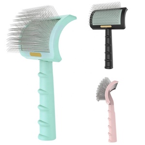 宠物美容别针刷木制工具无痛宠物去毛器猫猫不锈钢狗滑刷 - Product Image 3