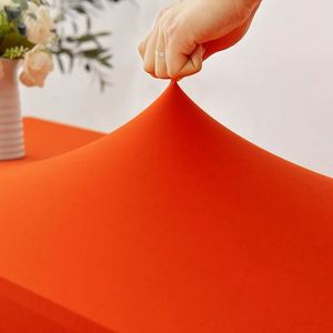 Housses de table en spandex personnalisées de style traditionnel pour événements, avec logos de marque, extensibles, portables, pour tables rectangulaires de 8 pieds, impression numérique possible. - Product Image 5