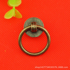 Furniture Handle Ring 38mm Diameter Alloy Drawer Pull <b>Rustic</b> Style - Product Image 4