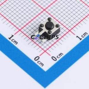 TSC08-CBW1EH3.5 Tactile Switch Through hole-3P,4.5x4.5mm Switch Single Pole Single Throw Round Button 1.8N Right Angle Insert - Product Image 1