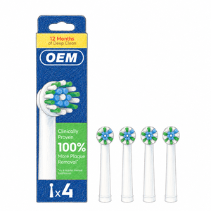 Cabezales de cepillo de dientes eléctrico de alta gama con logotipo personalizado OEM, cerdas medianas de nailon para uso doméstico, hotelero y exterior - Distribuidores 1 año - Product Image 1