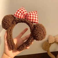 Bandeau souris OEM ODM jouets en peluche cerceau cheveux en peluche de haute qualité cadeaux pour enfants jouets drôles femmes arc ours oreille en peluche bandeau enfant