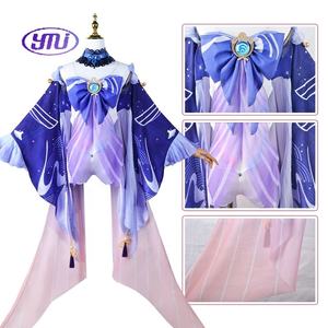 Gros Sangonomiya <span class=keywords><strong>Kokomi</strong></span> Cosplay Costume Genshined <span class=keywords><strong>Impact</strong></span> Anime Halloween Costume De Fête Koweït Lolita Robe Pour Les Filles - Product Image 4