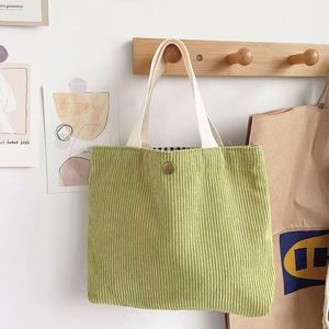 Polyester Corduroy Letter Pattern Customized Color <b>Medium</b> Size <b>Tote</b> Shopping <b>Bag</b> - Product Image 2
